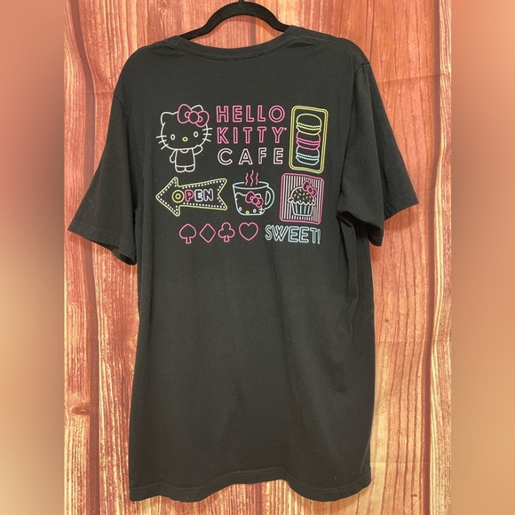 Hello Kitty Cafe black short sleeve shirt T-shirt women’s size XL - Picture 3 of 8